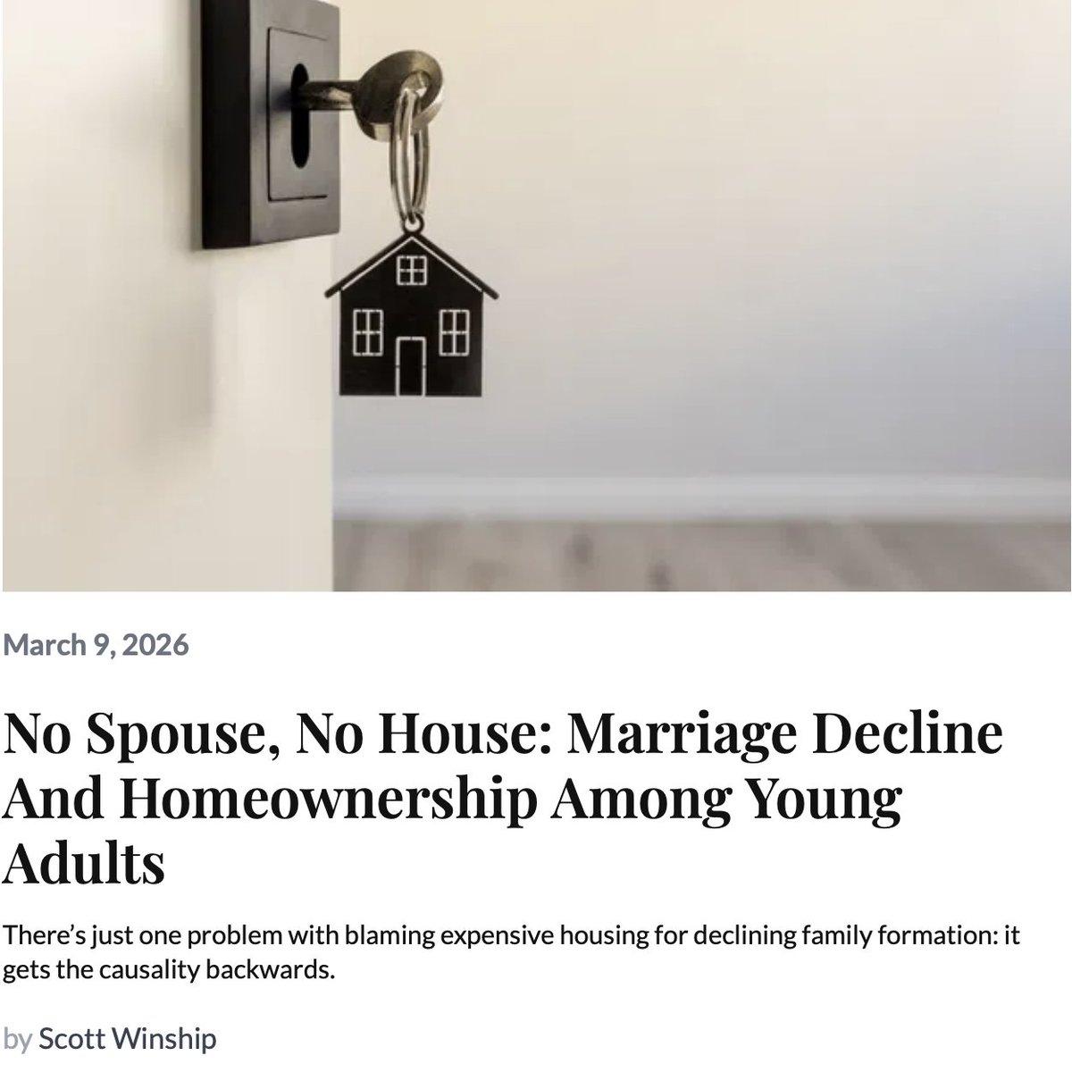Marriage Decline Drives Steep Fall in Young Homeownership