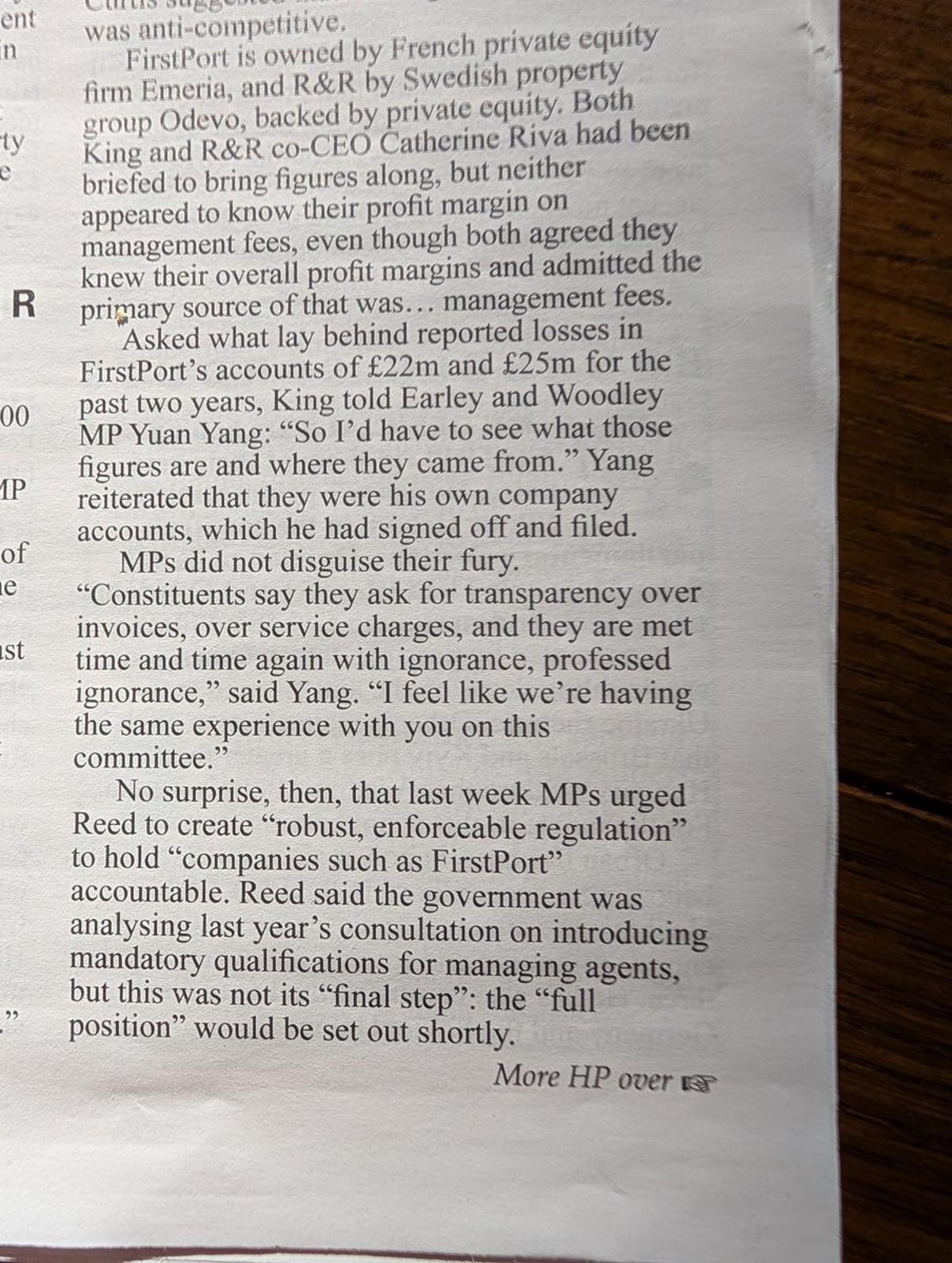 Residents Deserve Better Property Management Fees Deal