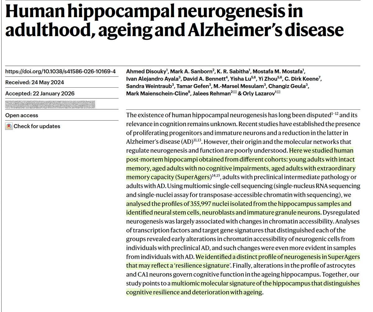 Super Agers Generate More Neurons Than Much Younger Adults
