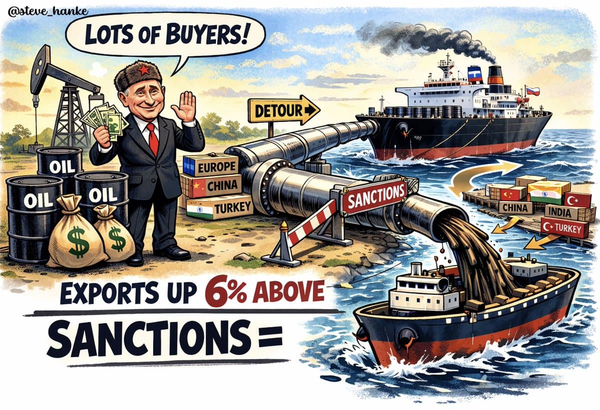 Russian Oil Exports Up 6% Since Pre‑War