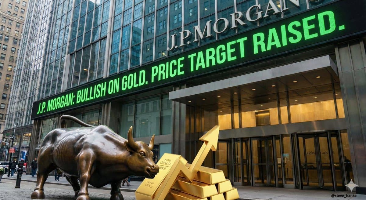 Gold Forecast Rises to $6K‑$7K, JPMorgan at $6.3K