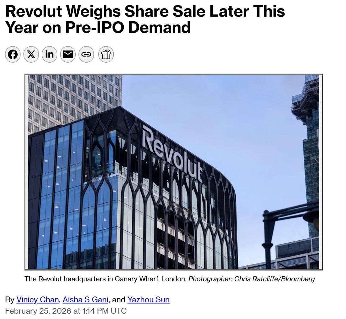 Revolut IPO Sparks Unprecedented Fintech VC Liquidity