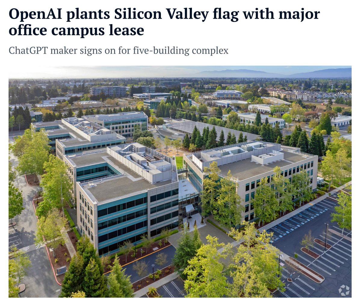 OpenAI Secures Entire 450K‑SF Ellis Campus in Silicon Valley