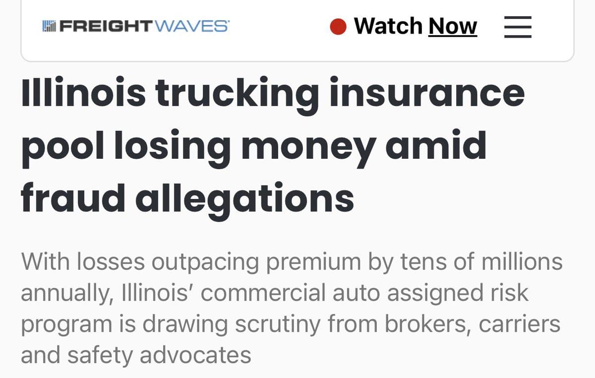 Illinois Trucking Fraud: State Insurers Allow Under‑insured Carriers