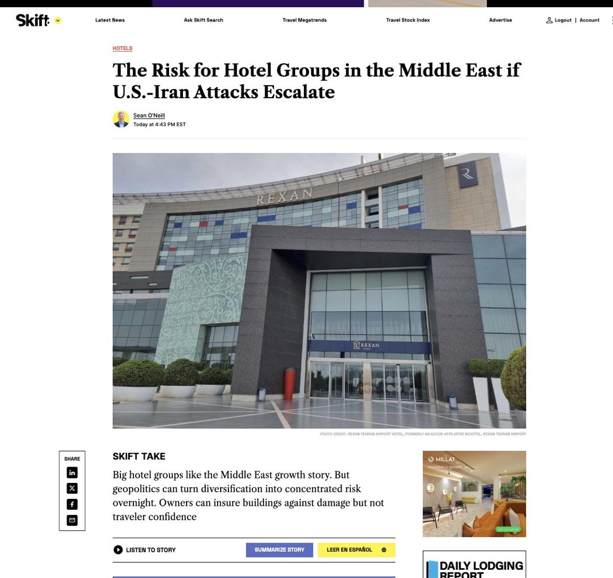 Geopolitics Turns Middle East Hotel Diversification Into Risk