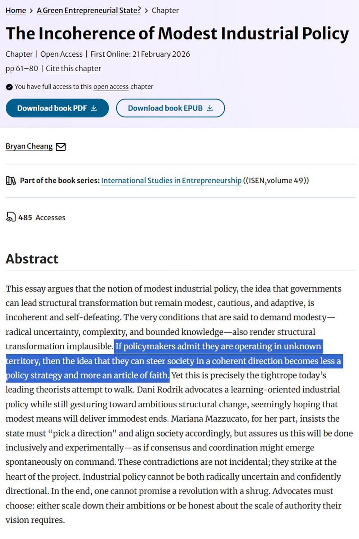 Industrial Policy: Faith Over Coherent Strategy in Unknown Territory