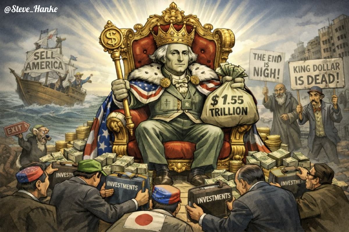 Foreign Investors Pour $1.55 Trillion Into USD, Defying “Sell America” Myths