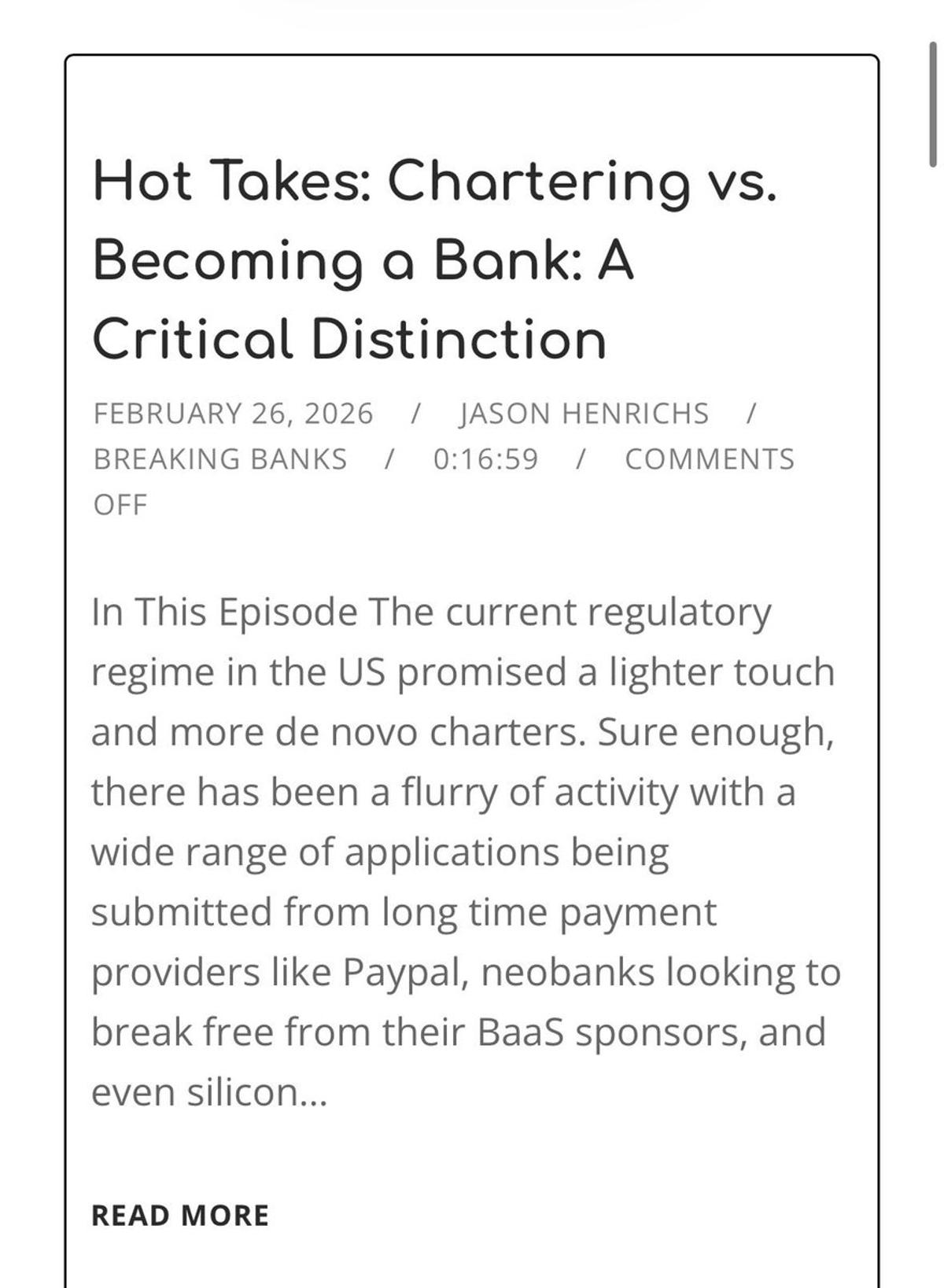 Banking Revolution Explored: New Episode with Jason Henrichs