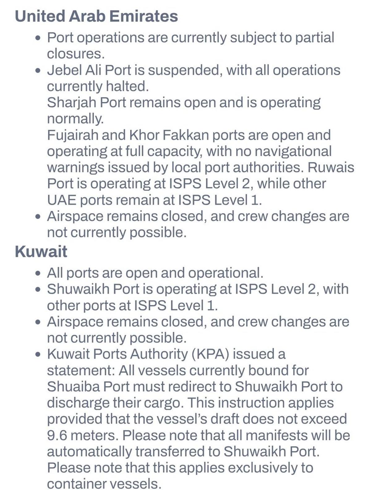 Middle East Ports Halt Operations After Multiple Ship Attacks