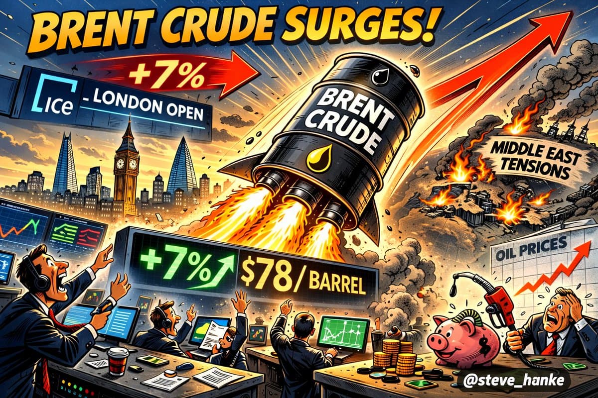 Brent Crude Jumps 7% Amid War‑Driven Price Surge