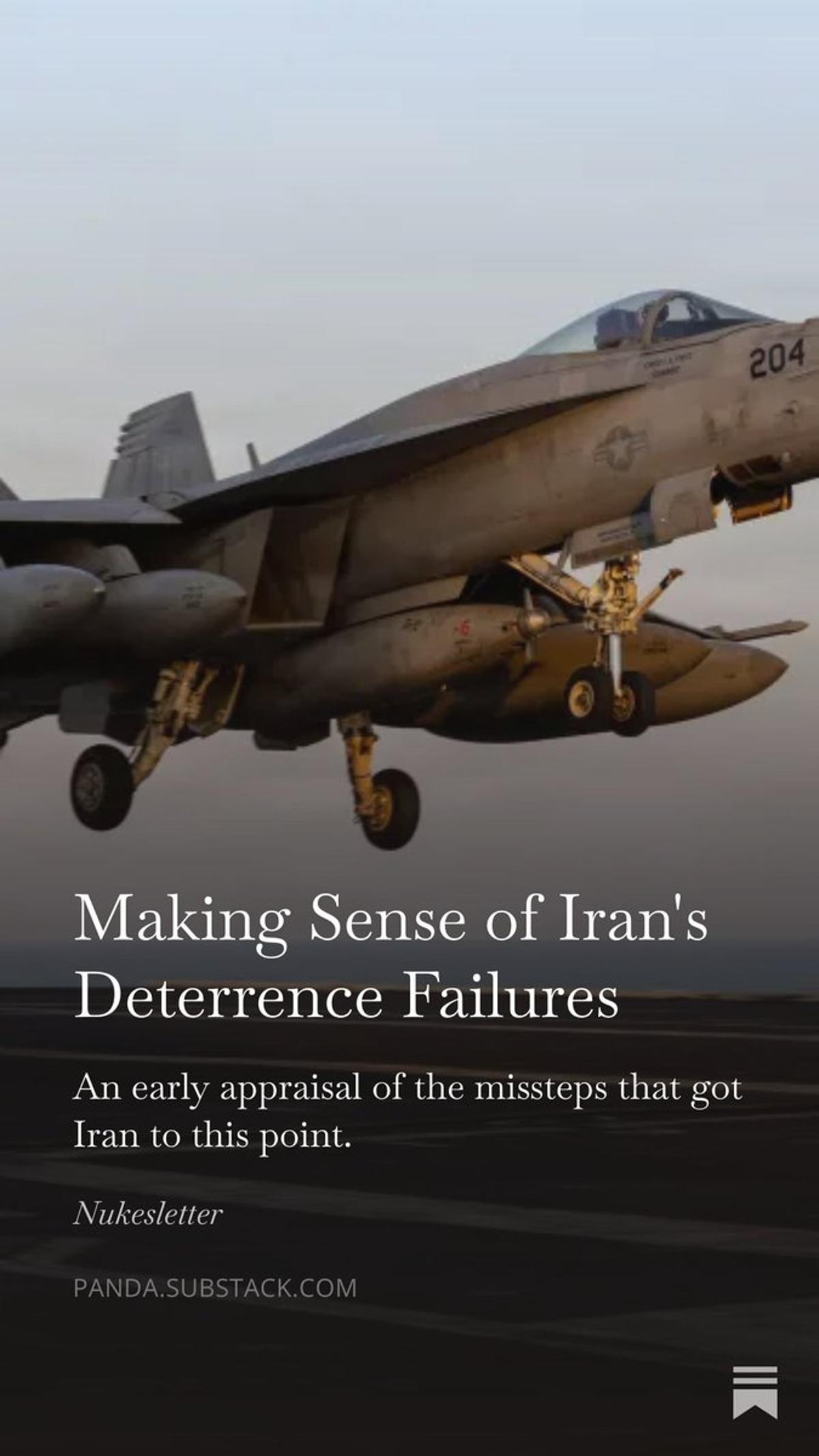 Iran's Deterrence Strategy Flawed on Missiles, Nuclear Threshold, Trump Diplomacy