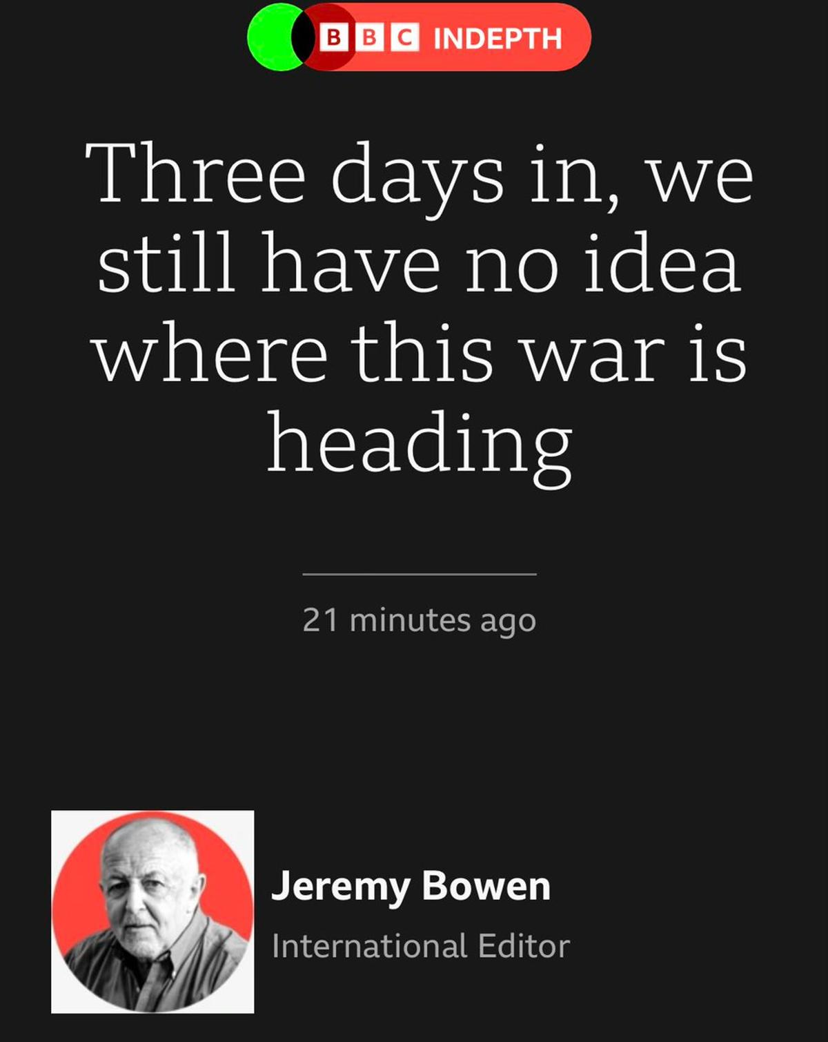 War Undermines Plans, Makes Predictions Fragile