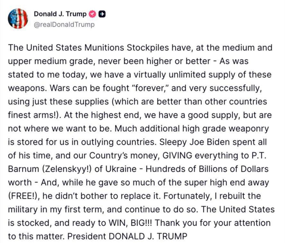 Questioning Biden’s Unlimited Weapon Aid to Ukraine