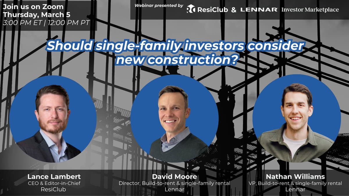 New Construction Opportunities for Mom‑Pop Investors – Join Webinar