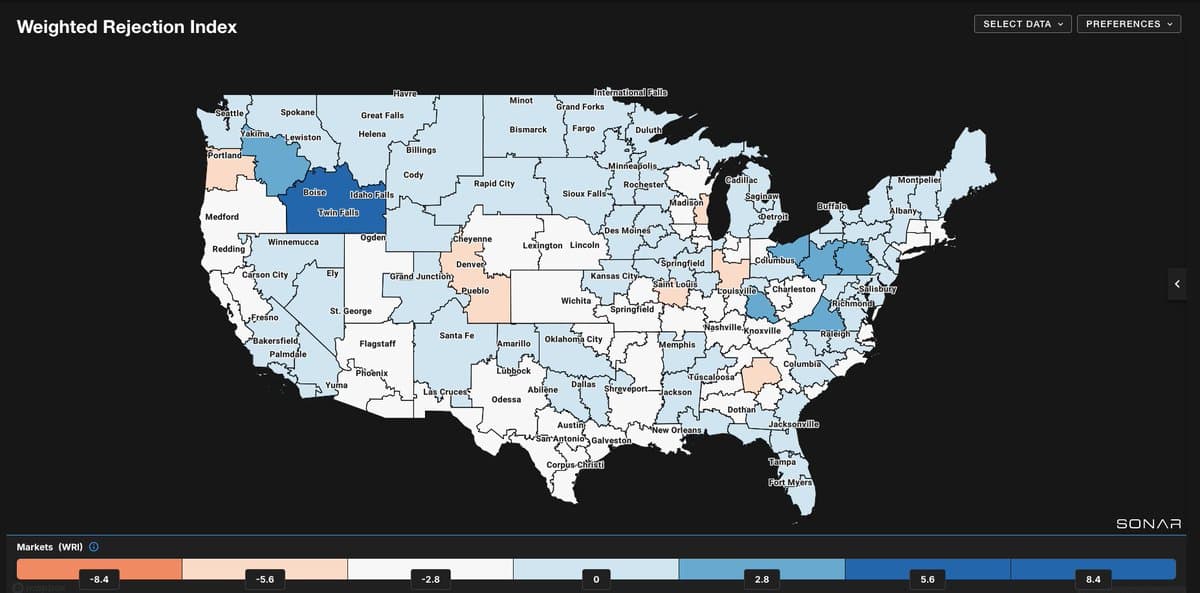 Nationwide Tightening Persists; only Atlanta Shows Loosening