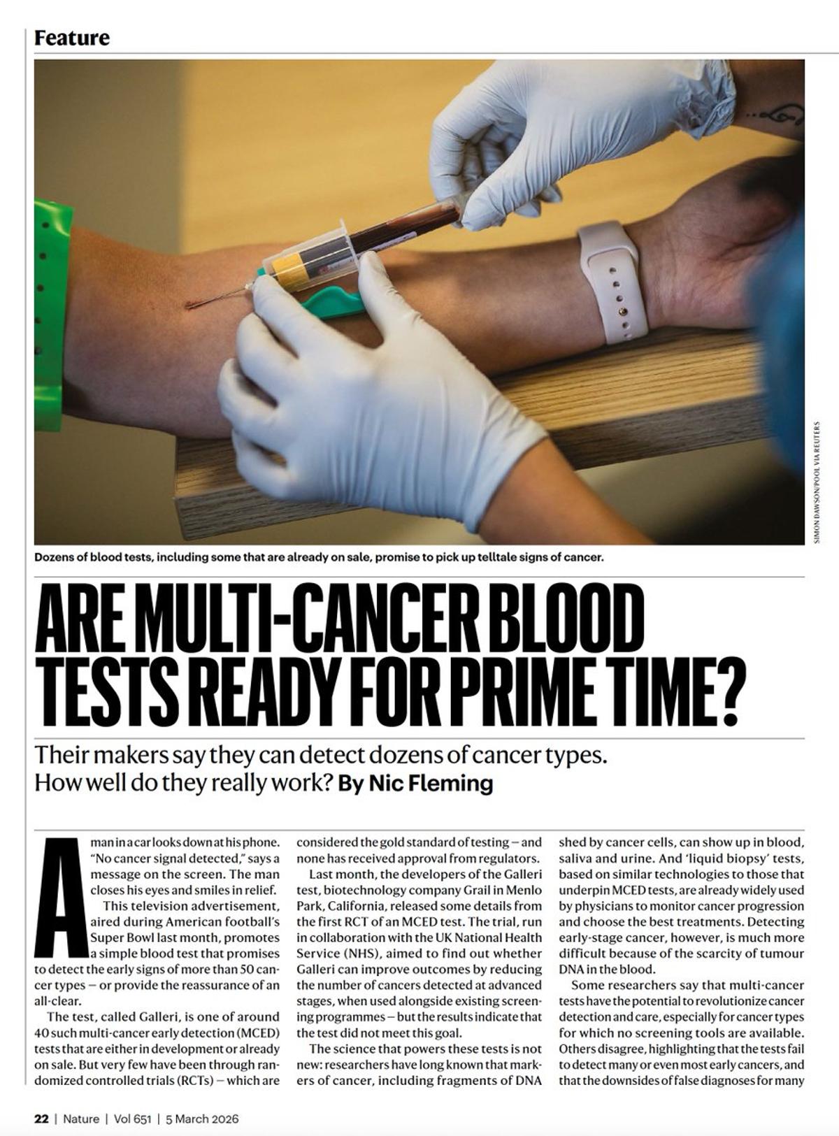 Future Cancer Blood Tests May Accurately Screen High‑Risk Groups
