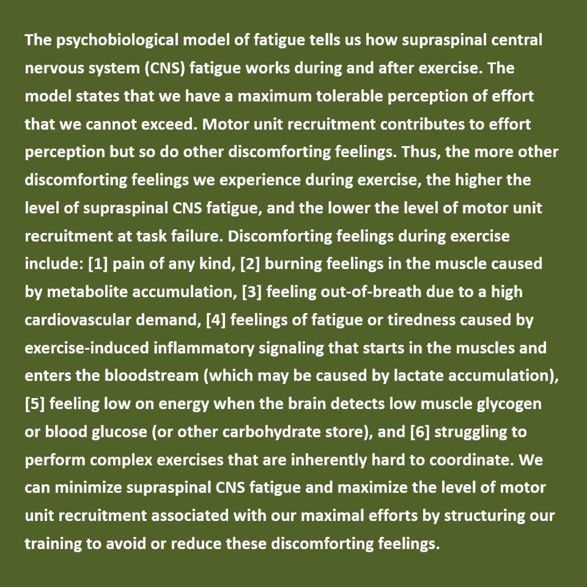 Supaspinal CNS Fatigue Key to Optimal Strength Training