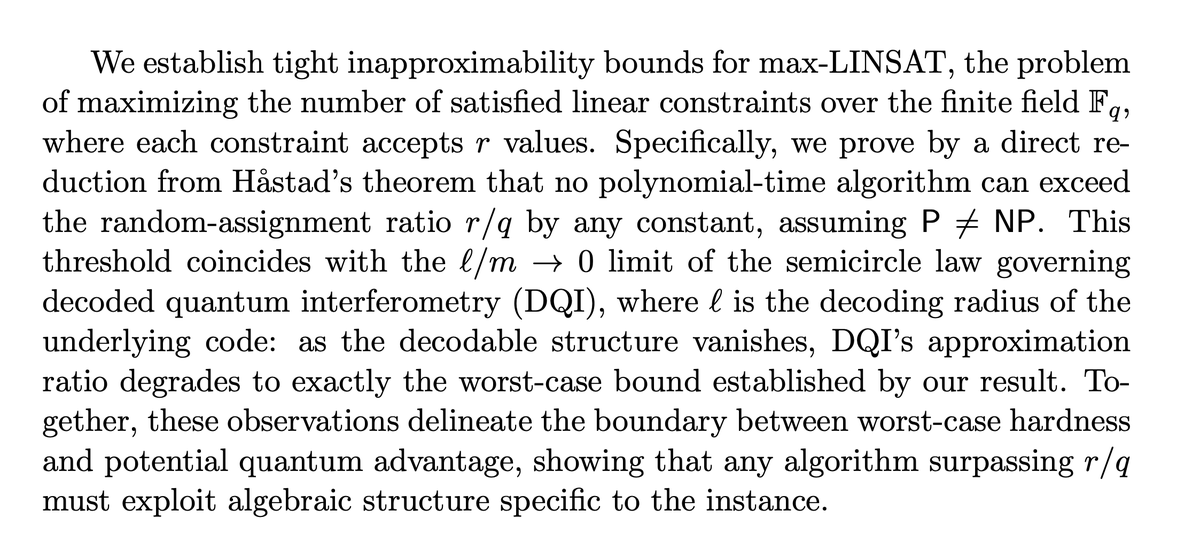 Tight Inapproximability Bounds for Max‑LINSAT Impact Quantum Interferometry