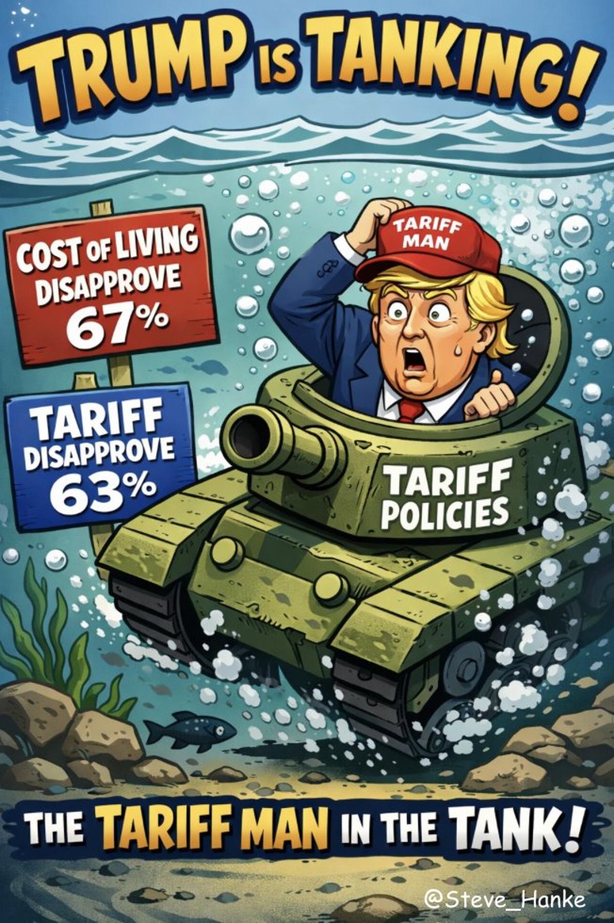 Trump's Disapproval Soars on Cost of Living, Tariffs