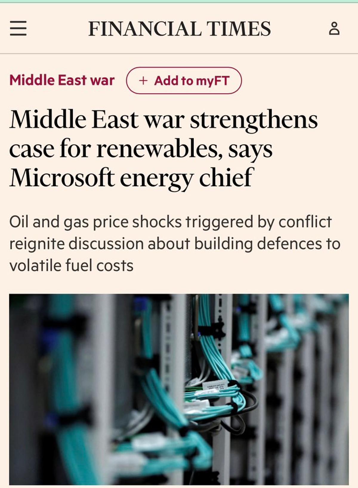 Renewables Ensure Stable Costs Amid Middle East Turmoil