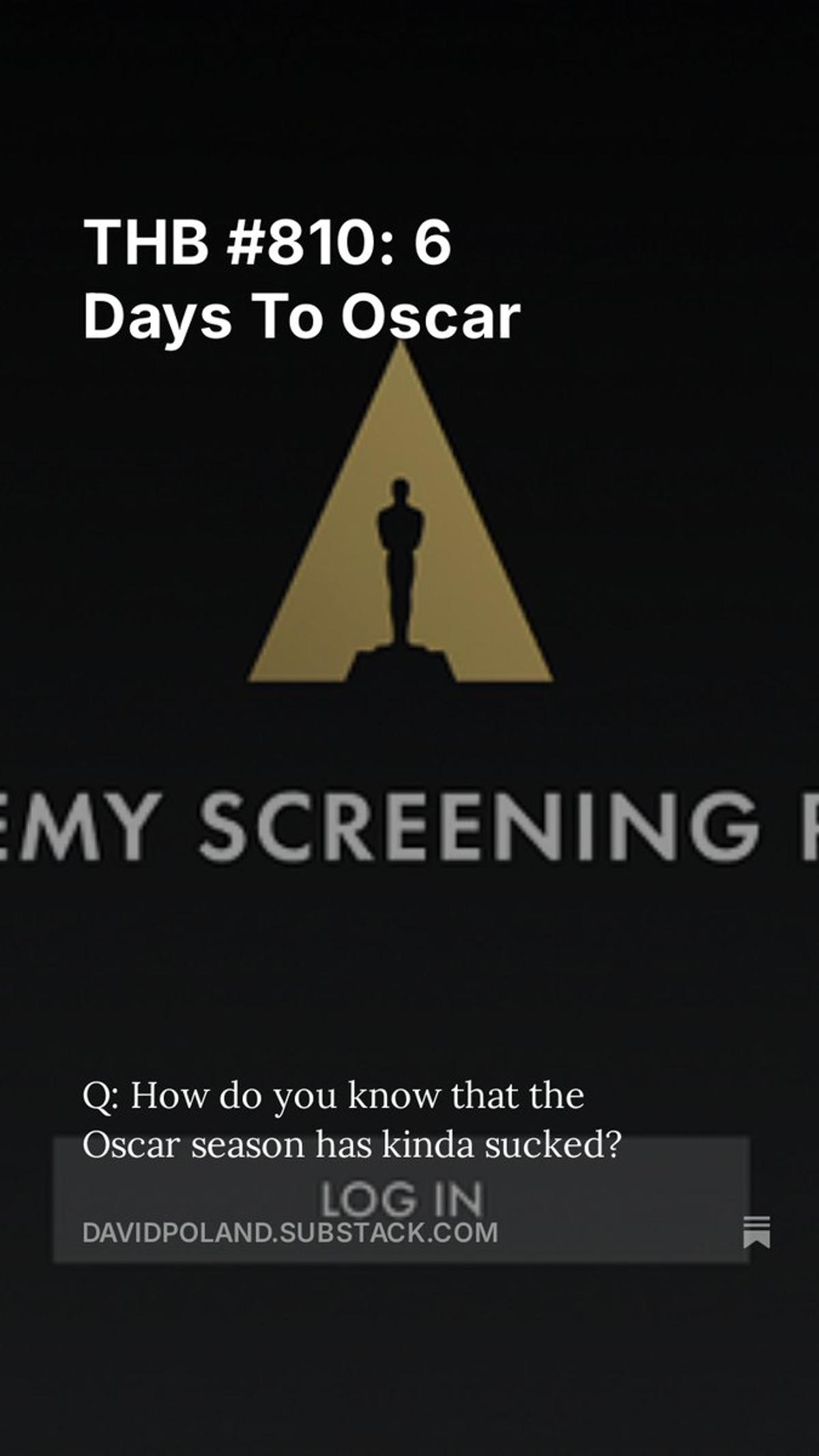 Oscar’s Theater Rule Contradicts Remote Voting Practice