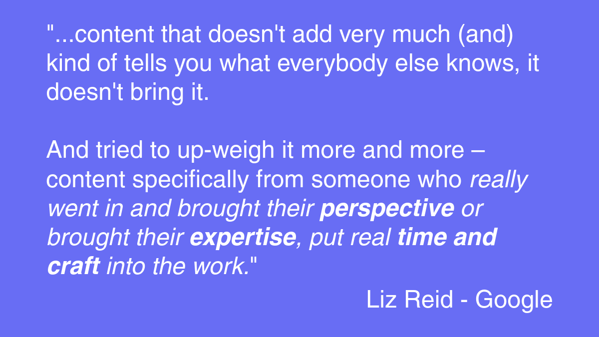 Google’s AI Ranking Prioritizes Expertise over Generic Content