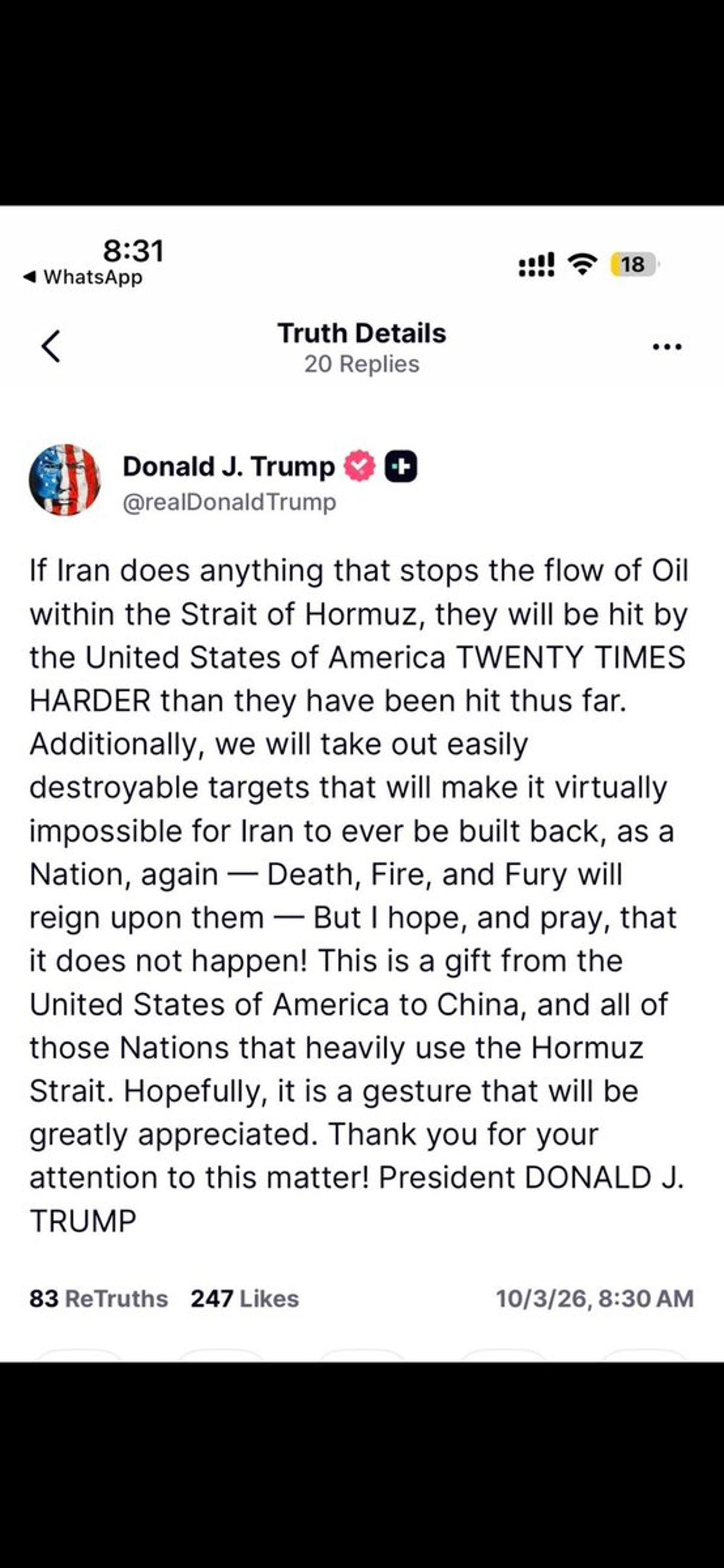 Iran Now Cast as Oil‑flow Villain; Markets Act Calm