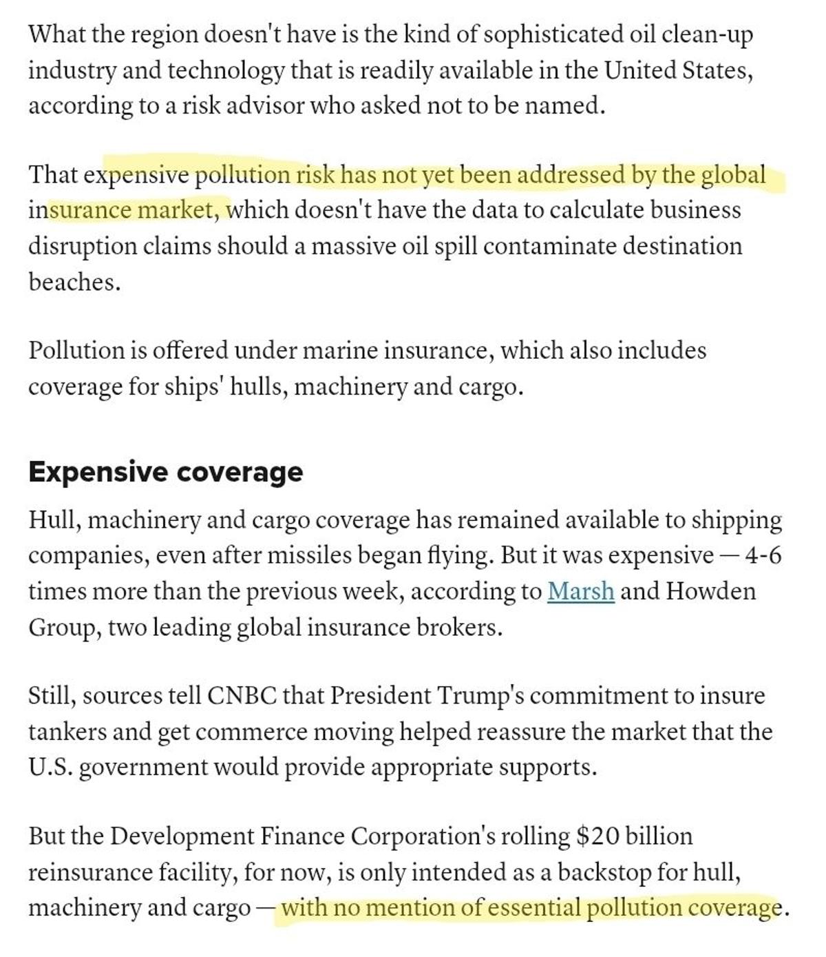 New Risk Factor Makes Strait of Hormuz Too Costly.