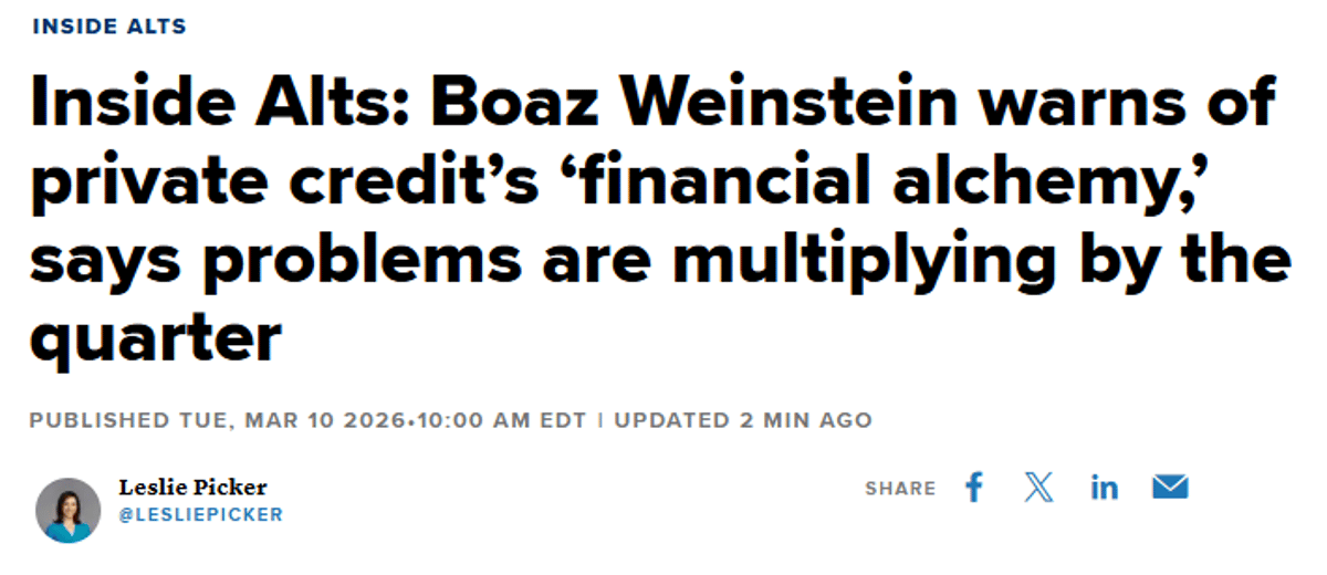 Boaz Weinstein Discusses Private Credit Strategies