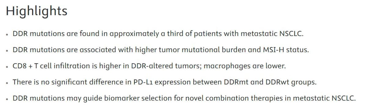 DNA Repair Gene Changes Shape NSCLC Immune Landscape