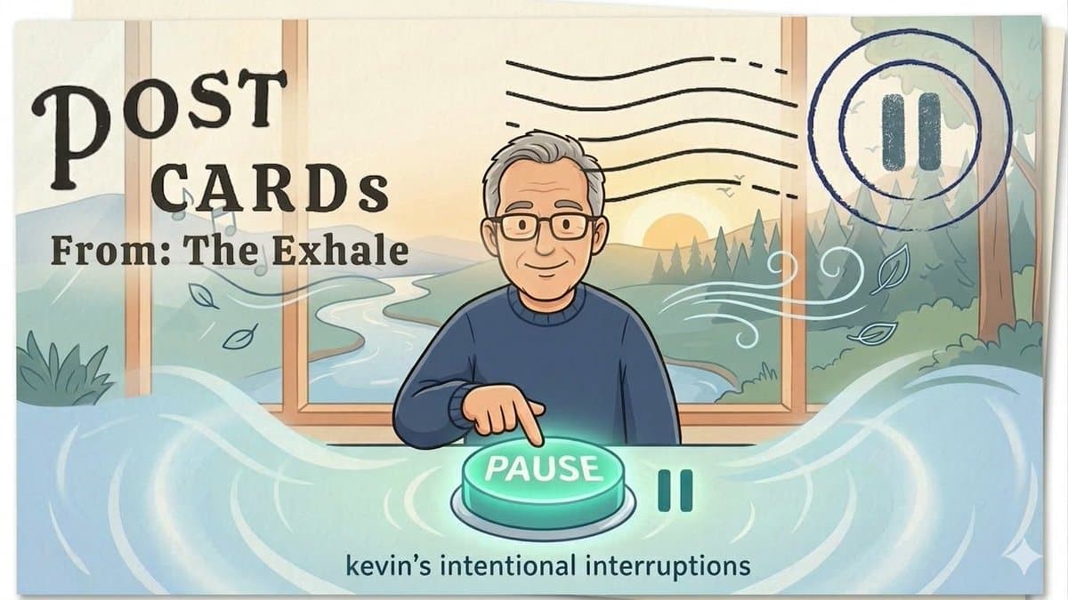 First Pause Button Postcard Sent, Invite to Breathe