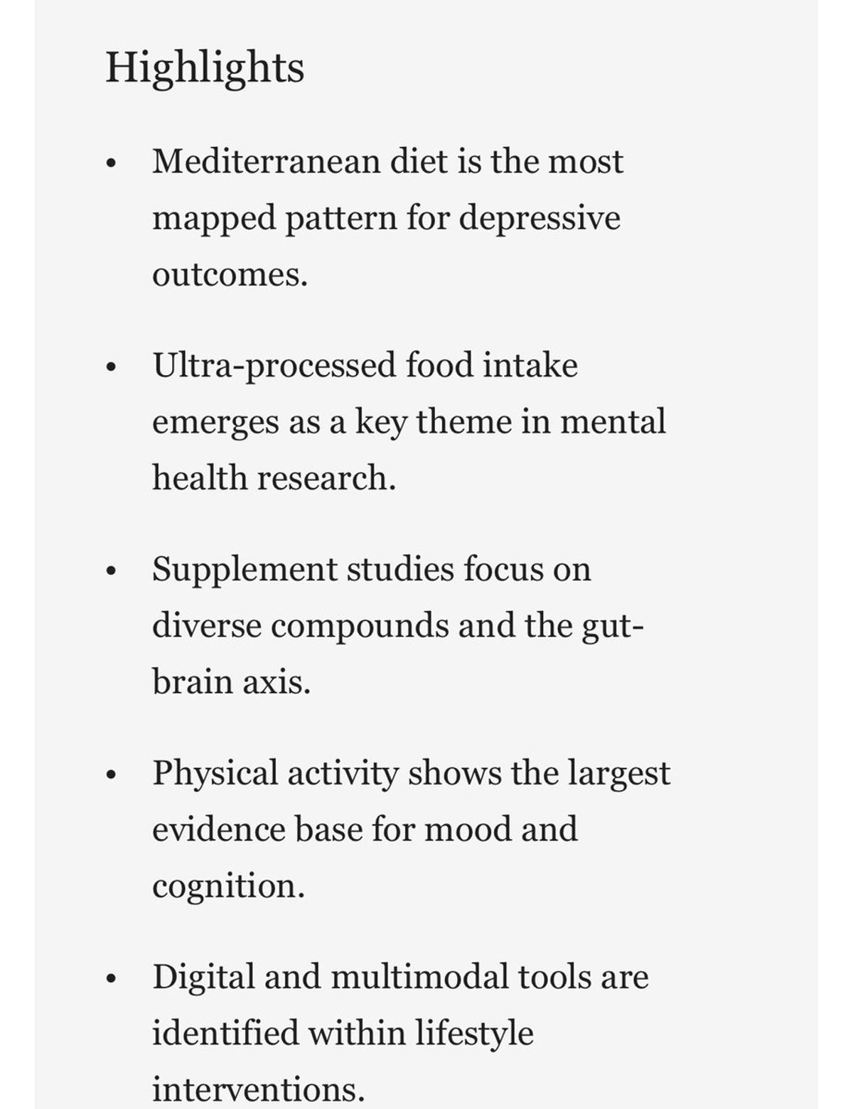Mediterranean Diet and Exercise Key for Mood Health