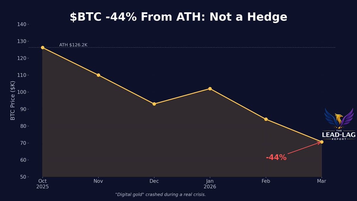 Bitcoin’s 44% Drop Shows It’s Not a Hedge