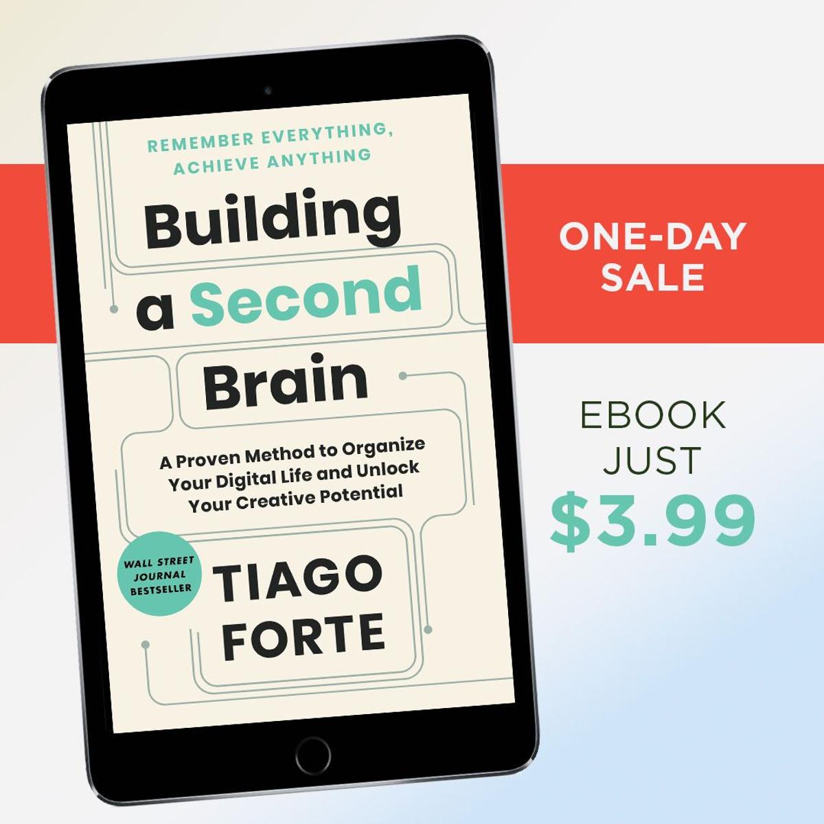 One-Day $3.99 Sale on Building a Second Brain