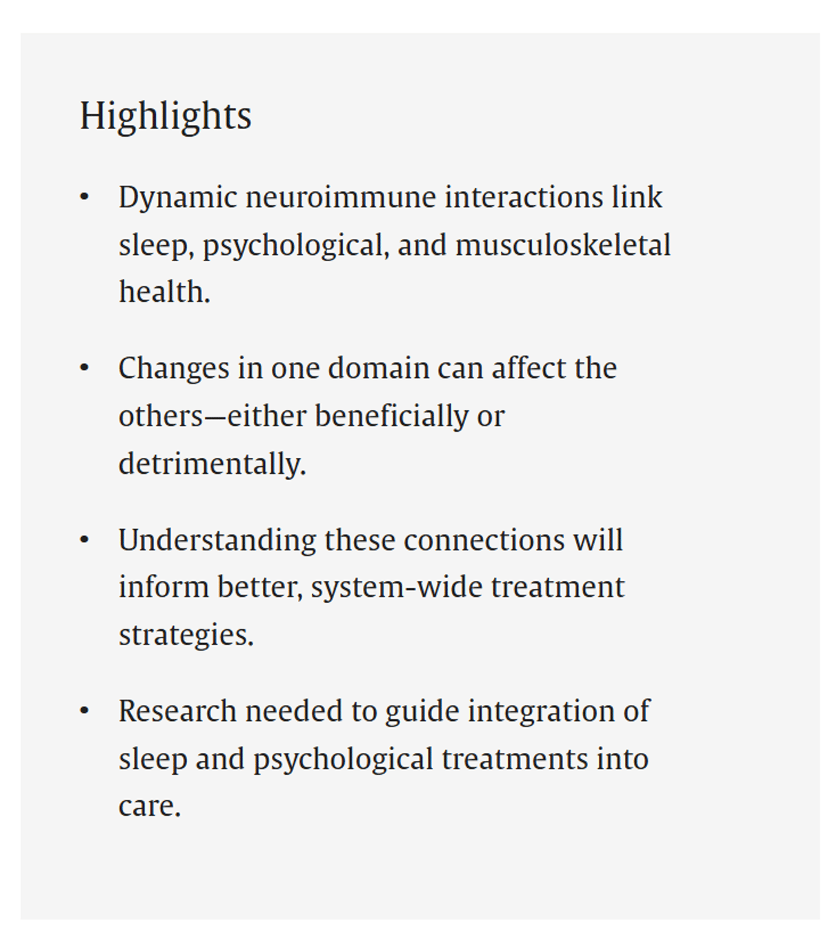 Sleep, Mind, and Muscles Linked via Neuroimmune Pathways
