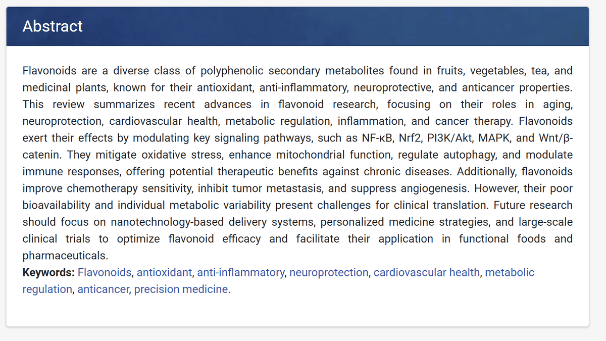 Flavonoids Emerging as Powerful Tools Against Chronic Disease