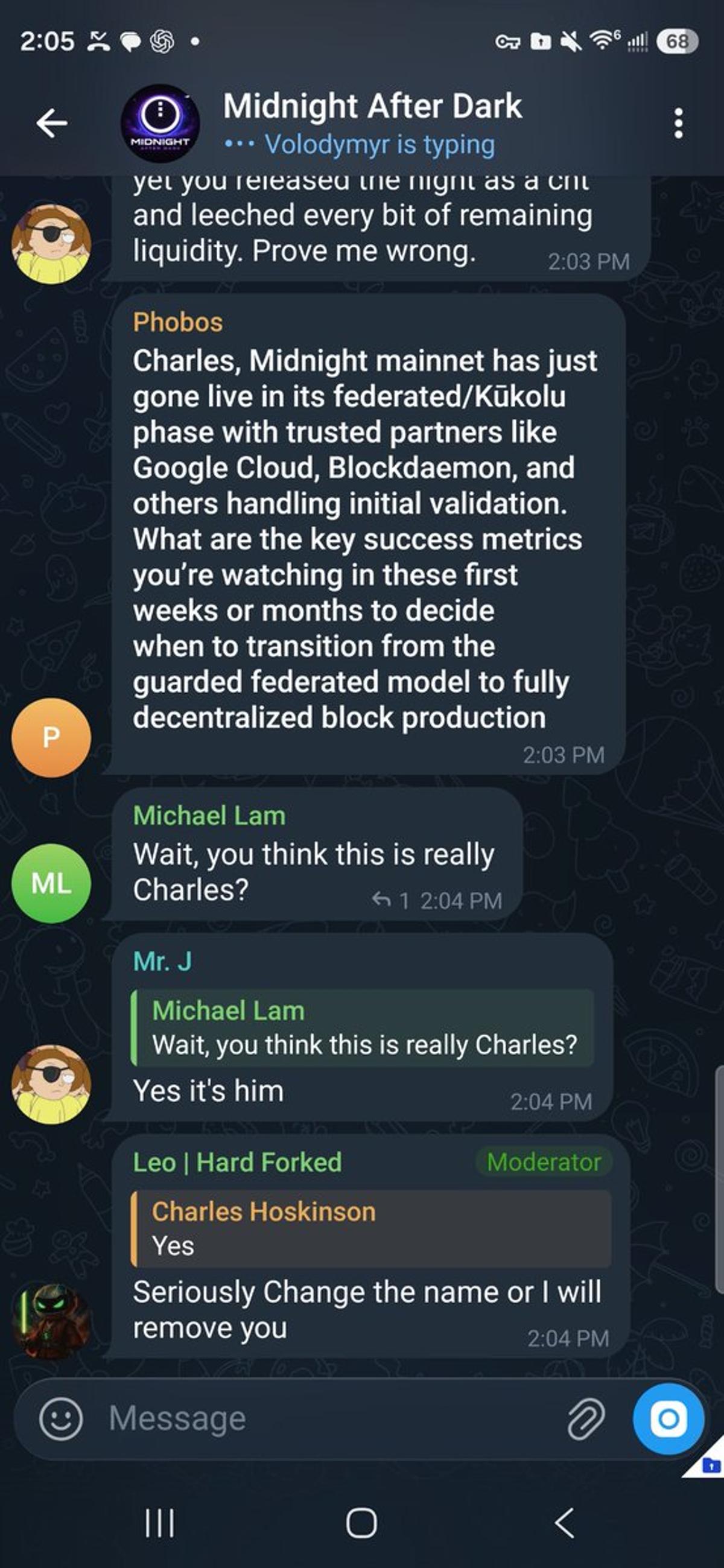 Seeking ZK Proof to Verify Charles Hoskinson Identity