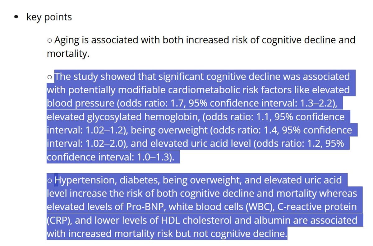Heart‑Metabolic Risks Accelerate Cognitive Decline in Indian Seniors