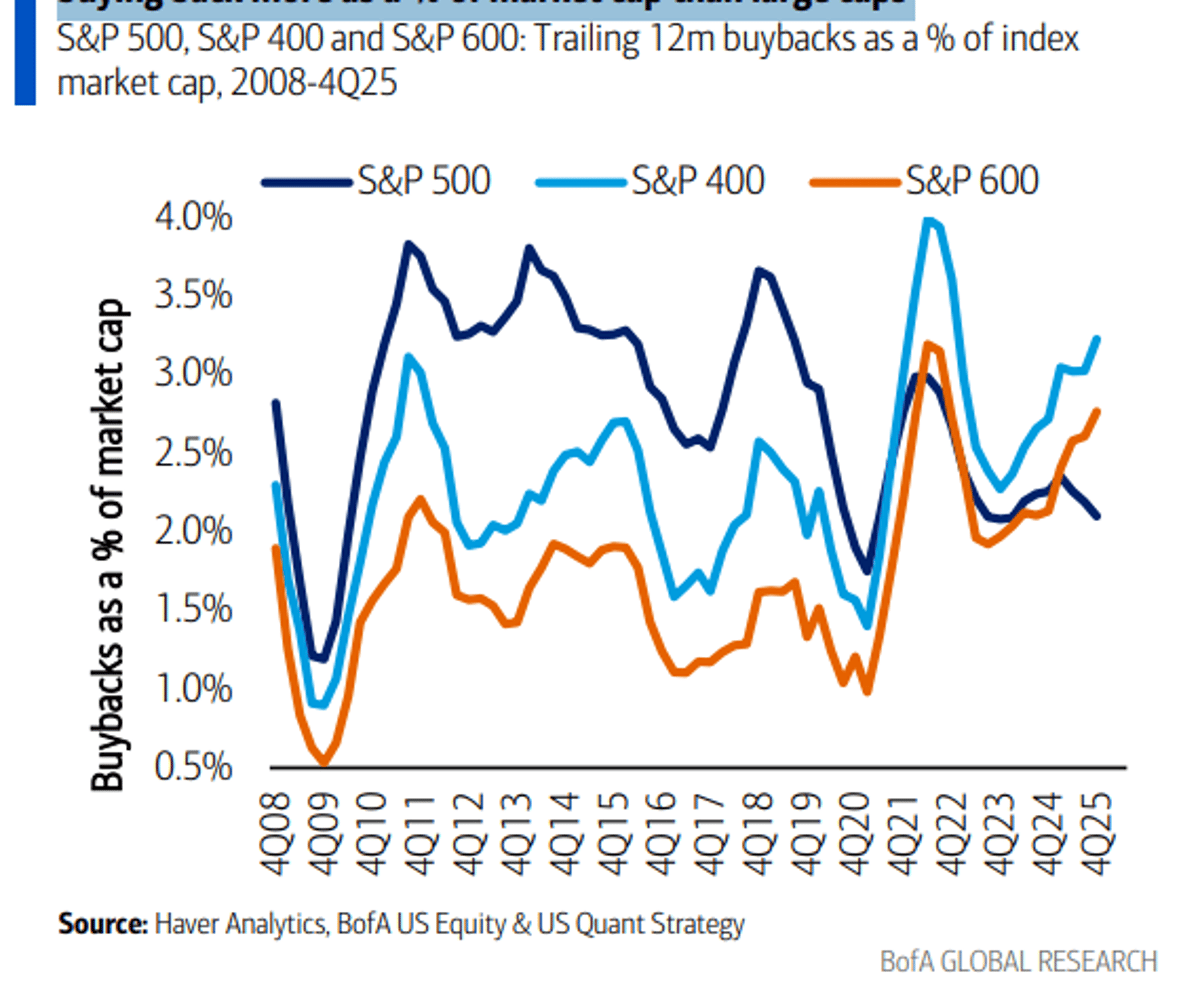 Small and Mid Caps Outpace Large Caps in Buybacks