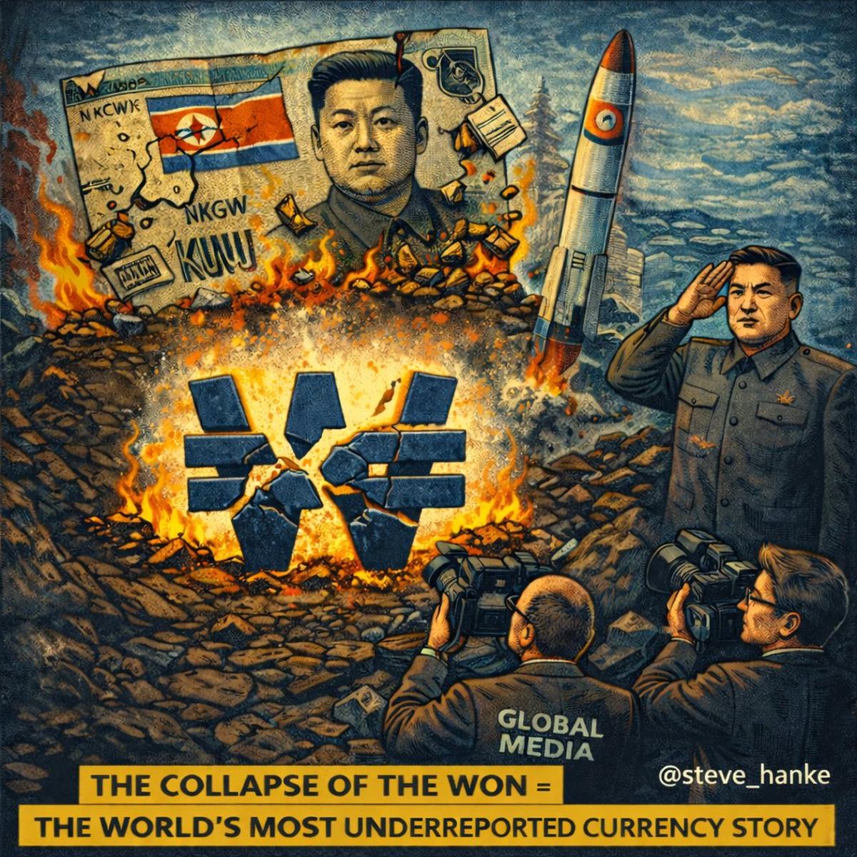 North Korean Won Plummets 62%, World's 2nd Worst Currency