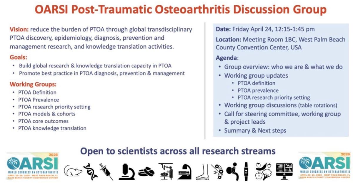 Join OARSI PTOA Meeting: Updates & Involvement Opportunities