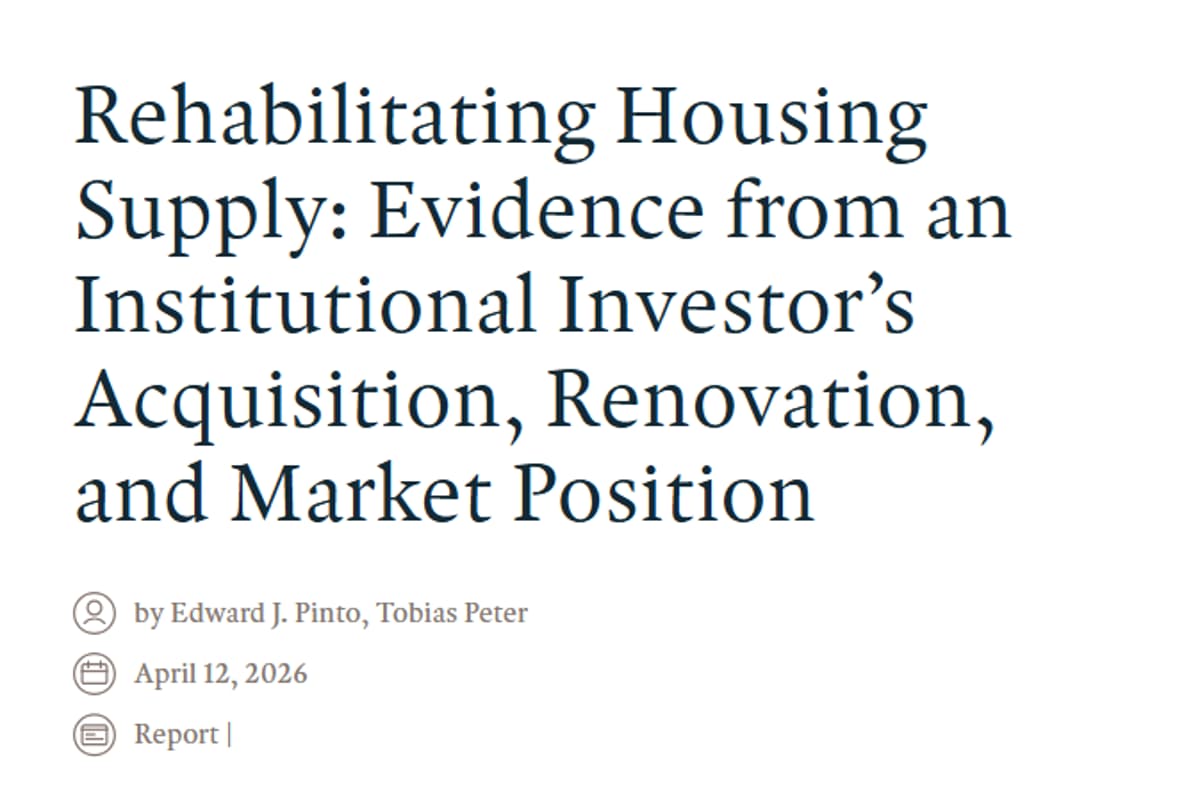 Institutional Investors Expand US Housing Supply via Distressed Home Rehab
