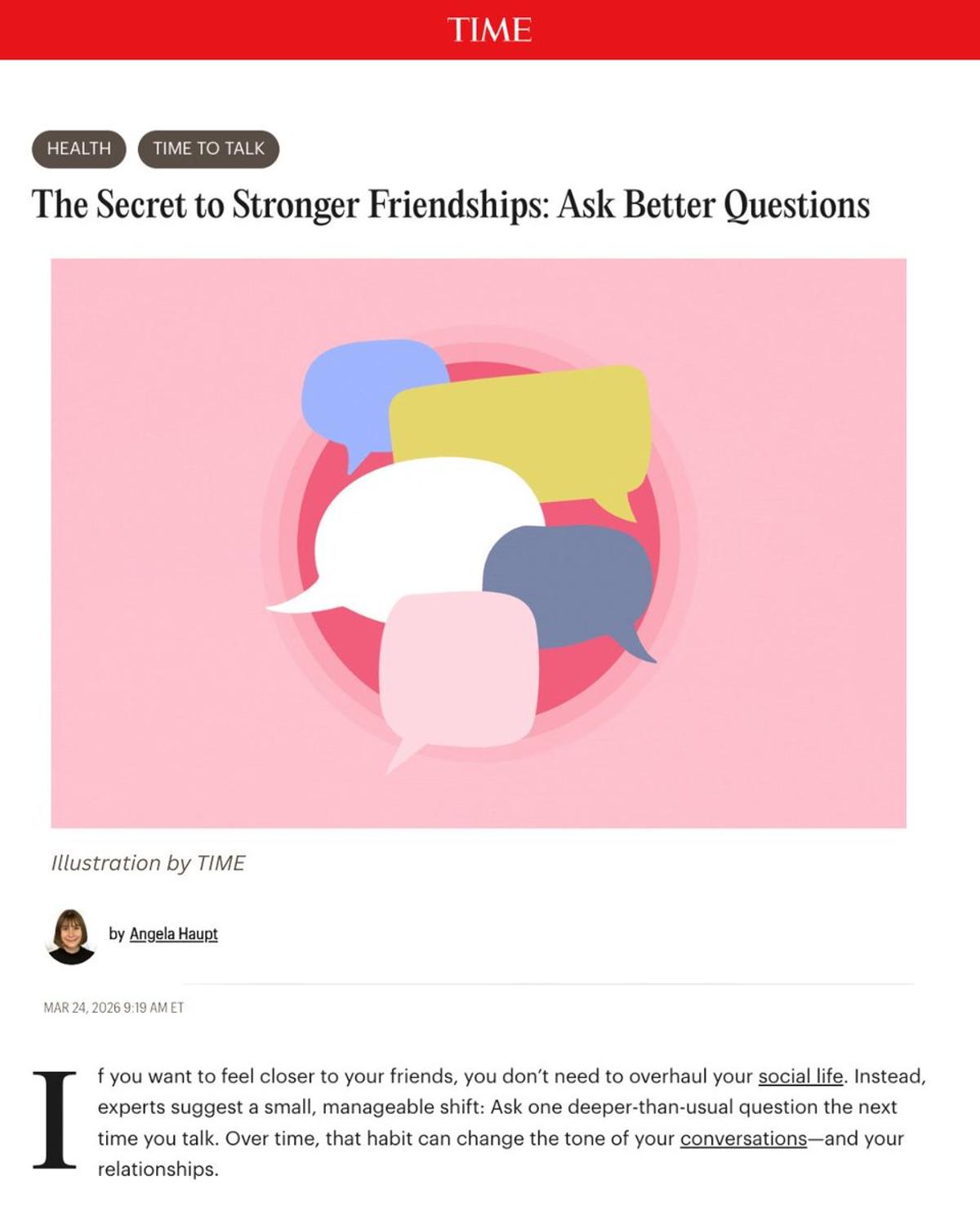 Ask Deeper Questions, Build Stronger Friendships