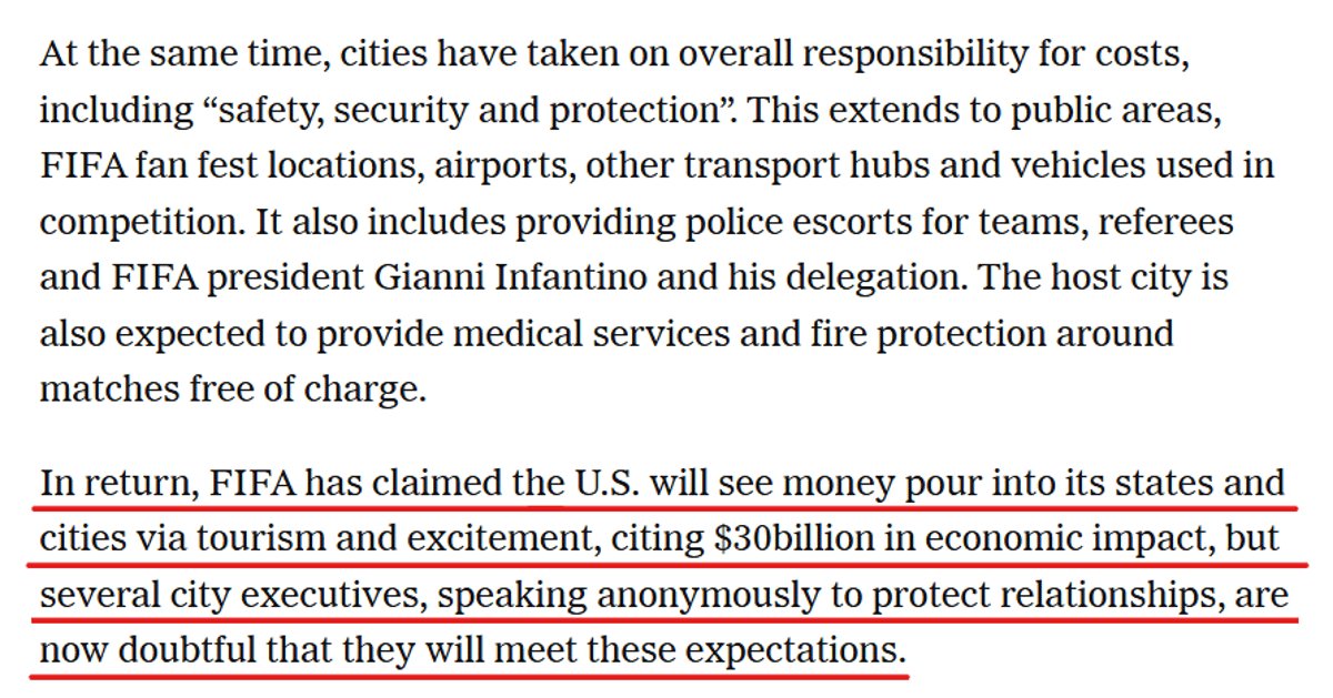 World Cup Economic Projections Are Clearly Phony, Says Skeptic