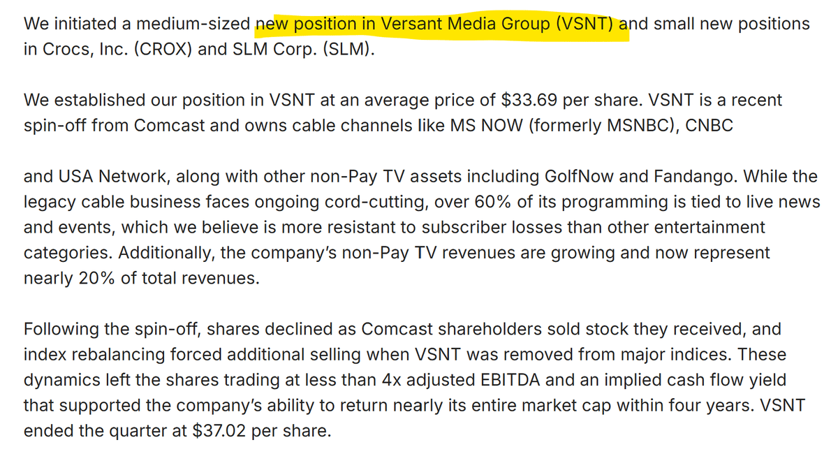 Considering Selling $VSNT as It