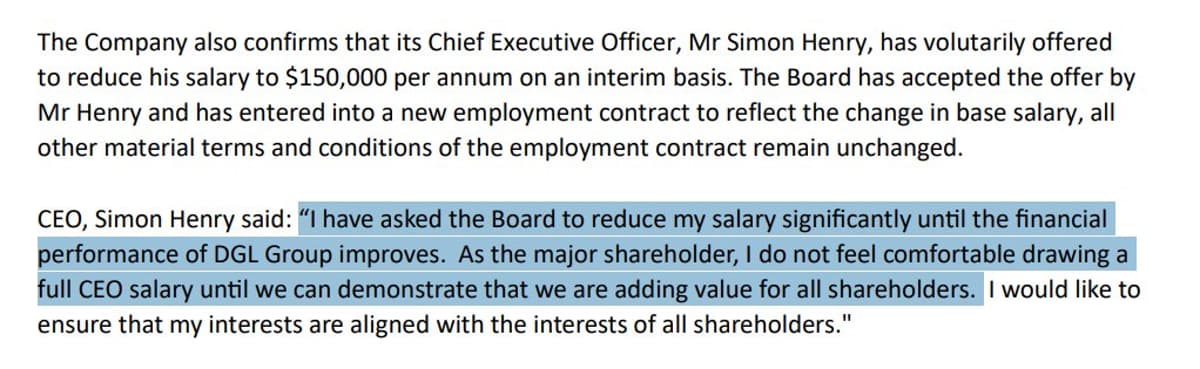 CEO Slashes Salary Until Company Performance Improves