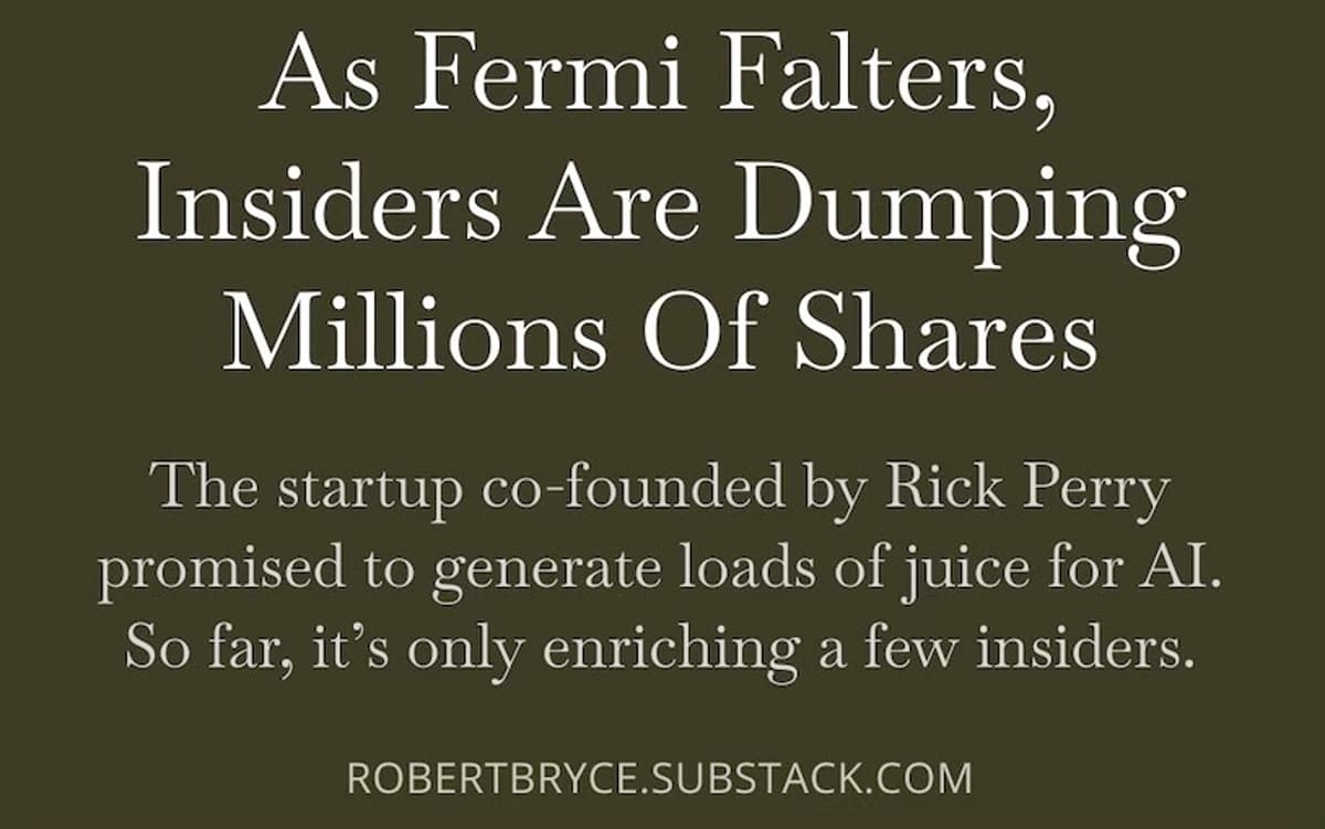 Fermi’s IPO Hype Fades as AI Power Plans Stall