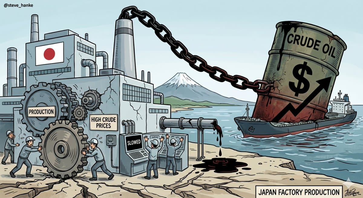 Oil Price Surge Drives Japan's Industrial Slump
