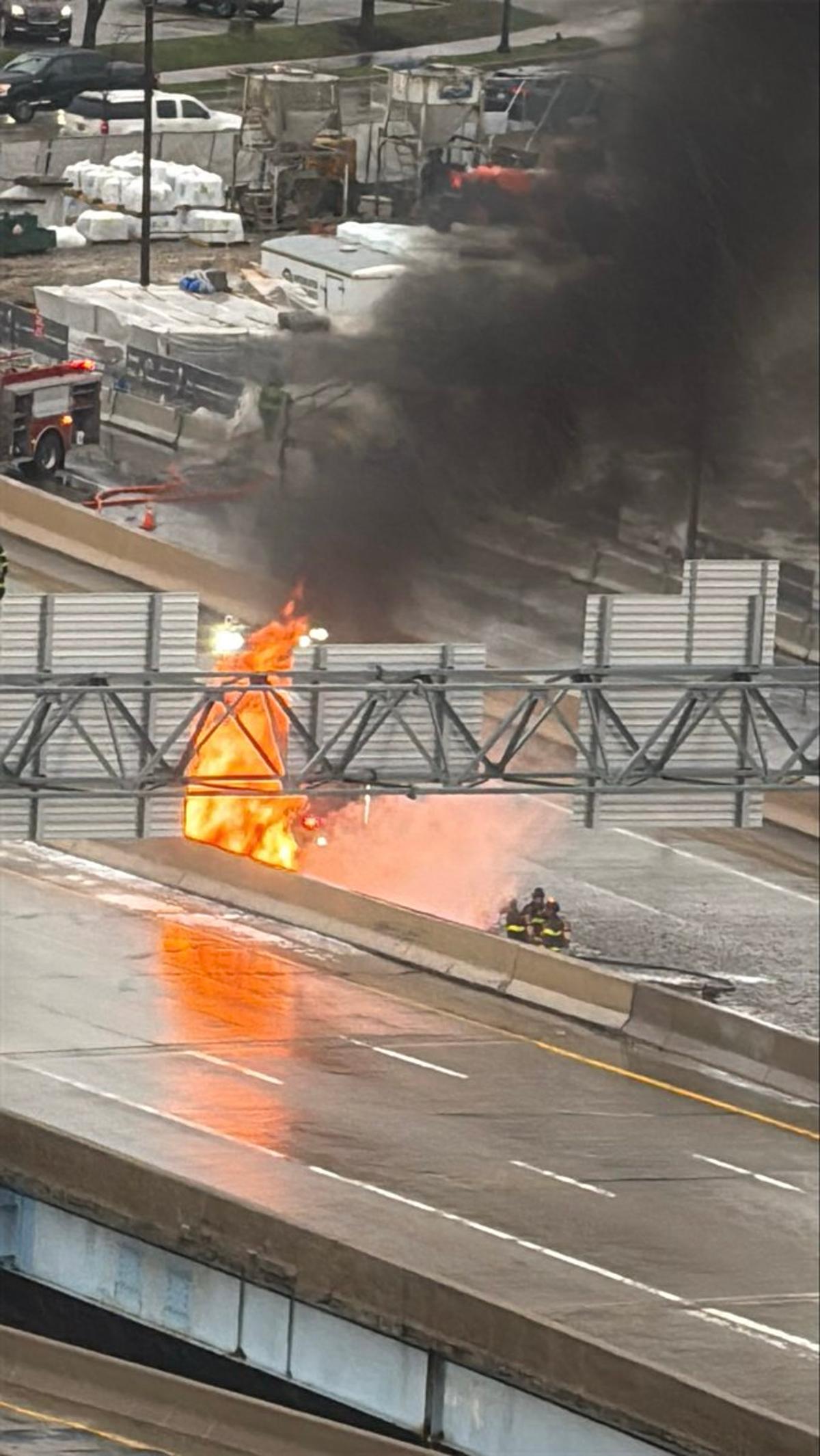 US 131 Closed After Downtown Grand Rapids Tanker Fire