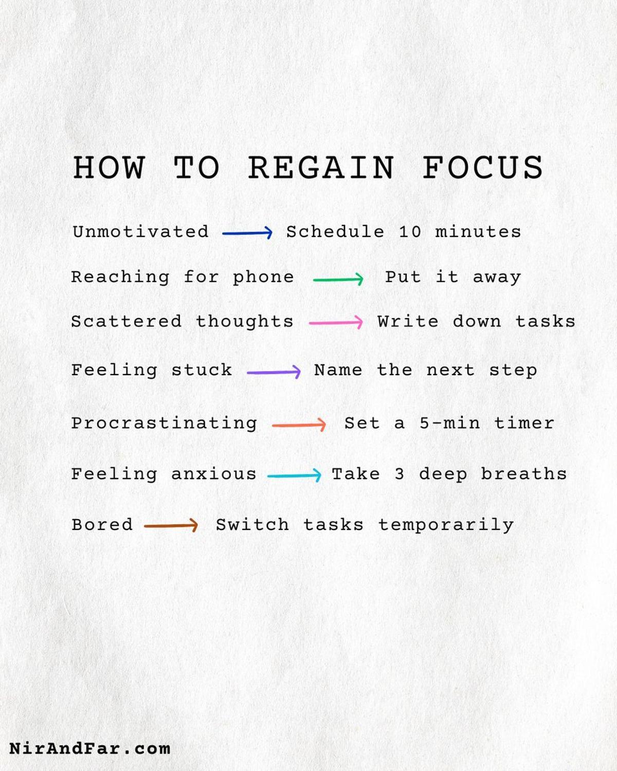 Notice Urges, Reset with Tiny Actions to Regain Focus